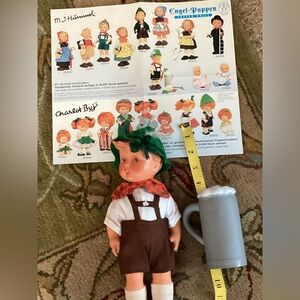 🇩🇪  LederHosen BAVARIAN BOY Engel Puppe Hummel Doll VINTAGE GERMAN Collectible